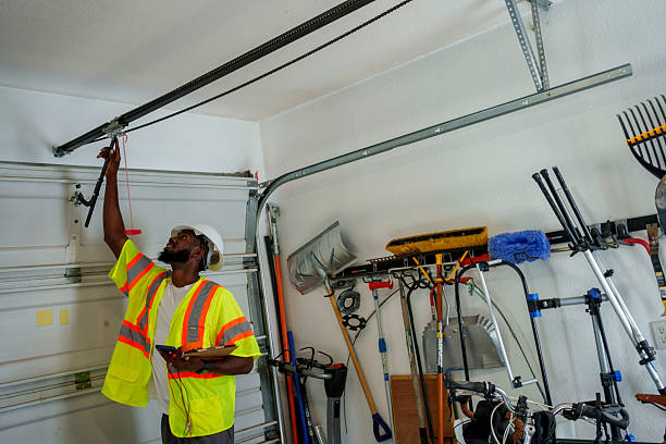 Professional Garage Door Roller Replacement technician working in Narragansett Pier, RI